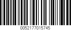 Código de barras (EAN, GTIN, SKU, ISBN): '0052177015745'