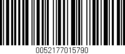 Código de barras (EAN, GTIN, SKU, ISBN): '0052177015790'