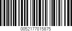 Código de barras (EAN, GTIN, SKU, ISBN): '0052177015875'
