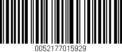 Código de barras (EAN, GTIN, SKU, ISBN): '0052177015929'
