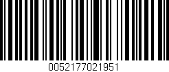 Código de barras (EAN, GTIN, SKU, ISBN): '0052177021951'