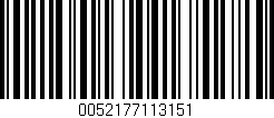 Código de barras (EAN, GTIN, SKU, ISBN): '0052177113151'