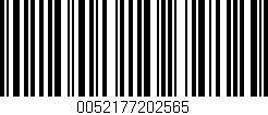 Código de barras (EAN, GTIN, SKU, ISBN): '0052177202565'