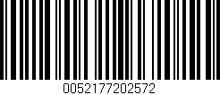 Código de barras (EAN, GTIN, SKU, ISBN): '0052177202572'