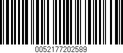 Código de barras (EAN, GTIN, SKU, ISBN): '0052177202589'