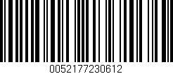 Código de barras (EAN, GTIN, SKU, ISBN): '0052177230612'