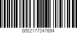 Código de barras (EAN, GTIN, SKU, ISBN): '0052177247894'