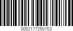 Código de barras (EAN, GTIN, SKU, ISBN): '0052177250153'