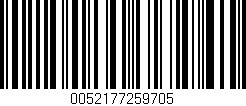 Código de barras (EAN, GTIN, SKU, ISBN): '0052177259705'