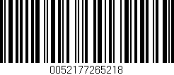 Código de barras (EAN, GTIN, SKU, ISBN): '0052177265218'