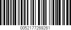 Código de barras (EAN, GTIN, SKU, ISBN): '0052177269261'