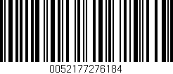 Código de barras (EAN, GTIN, SKU, ISBN): '0052177276184'
