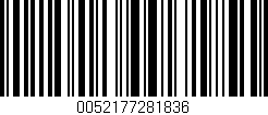 Código de barras (EAN, GTIN, SKU, ISBN): '0052177281836'