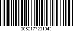 Código de barras (EAN, GTIN, SKU, ISBN): '0052177281843'