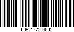Código de barras (EAN, GTIN, SKU, ISBN): '0052177296892'