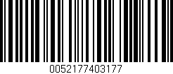 Código de barras (EAN, GTIN, SKU, ISBN): '0052177403177'