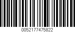 Código de barras (EAN, GTIN, SKU, ISBN): '0052177475822'