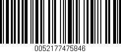 Código de barras (EAN, GTIN, SKU, ISBN): '0052177475846'