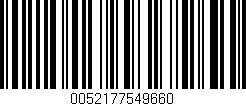 Código de barras (EAN, GTIN, SKU, ISBN): '0052177549660'