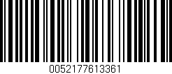 Código de barras (EAN, GTIN, SKU, ISBN): '0052177613361'