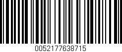 Código de barras (EAN, GTIN, SKU, ISBN): '0052177638715'