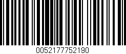 Código de barras (EAN, GTIN, SKU, ISBN): '0052177752190'