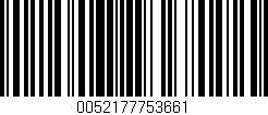 Código de barras (EAN, GTIN, SKU, ISBN): '0052177753661'