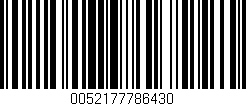 Código de barras (EAN, GTIN, SKU, ISBN): '0052177786430'