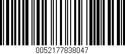 Código de barras (EAN, GTIN, SKU, ISBN): '0052177838047'