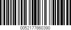 Código de barras (EAN, GTIN, SKU, ISBN): '0052177860390'