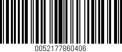 Código de barras (EAN, GTIN, SKU, ISBN): '0052177860406'
