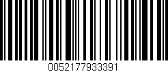 Código de barras (EAN, GTIN, SKU, ISBN): '0052177933391'