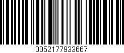 Código de barras (EAN, GTIN, SKU, ISBN): '0052177933667'