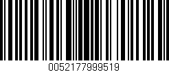 Código de barras (EAN, GTIN, SKU, ISBN): '0052177999519'