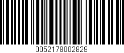 Código de barras (EAN, GTIN, SKU, ISBN): '0052178002829'