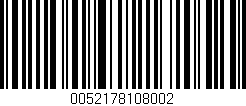Código de barras (EAN, GTIN, SKU, ISBN): '0052178108002'