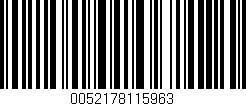 Código de barras (EAN, GTIN, SKU, ISBN): '0052178115963'