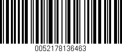 Código de barras (EAN, GTIN, SKU, ISBN): '0052178136463'