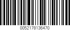 Código de barras (EAN, GTIN, SKU, ISBN): '0052178136470'