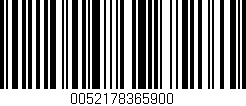 Código de barras (EAN, GTIN, SKU, ISBN): '0052178365900'