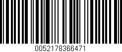 Código de barras (EAN, GTIN, SKU, ISBN): '0052178366471'