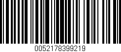 Código de barras (EAN, GTIN, SKU, ISBN): '0052178399219'