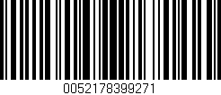 Código de barras (EAN, GTIN, SKU, ISBN): '0052178399271'