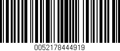 Código de barras (EAN, GTIN, SKU, ISBN): '0052178444919'