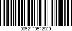 Código de barras (EAN, GTIN, SKU, ISBN): '0052178572988'