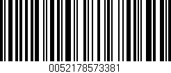 Código de barras (EAN, GTIN, SKU, ISBN): '0052178573381'