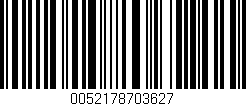 Código de barras (EAN, GTIN, SKU, ISBN): '0052178703627'