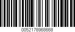 Código de barras (EAN, GTIN, SKU, ISBN): '0052178968668'