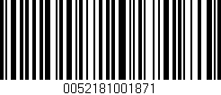 Código de barras (EAN, GTIN, SKU, ISBN): '0052181001871'