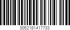 Código de barras (EAN, GTIN, SKU, ISBN): '0052181417733'